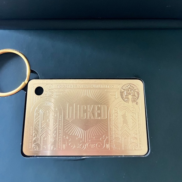 Starbucks x WICKED Gold Card Key Chain Limited Edition - Picture 2 of 4